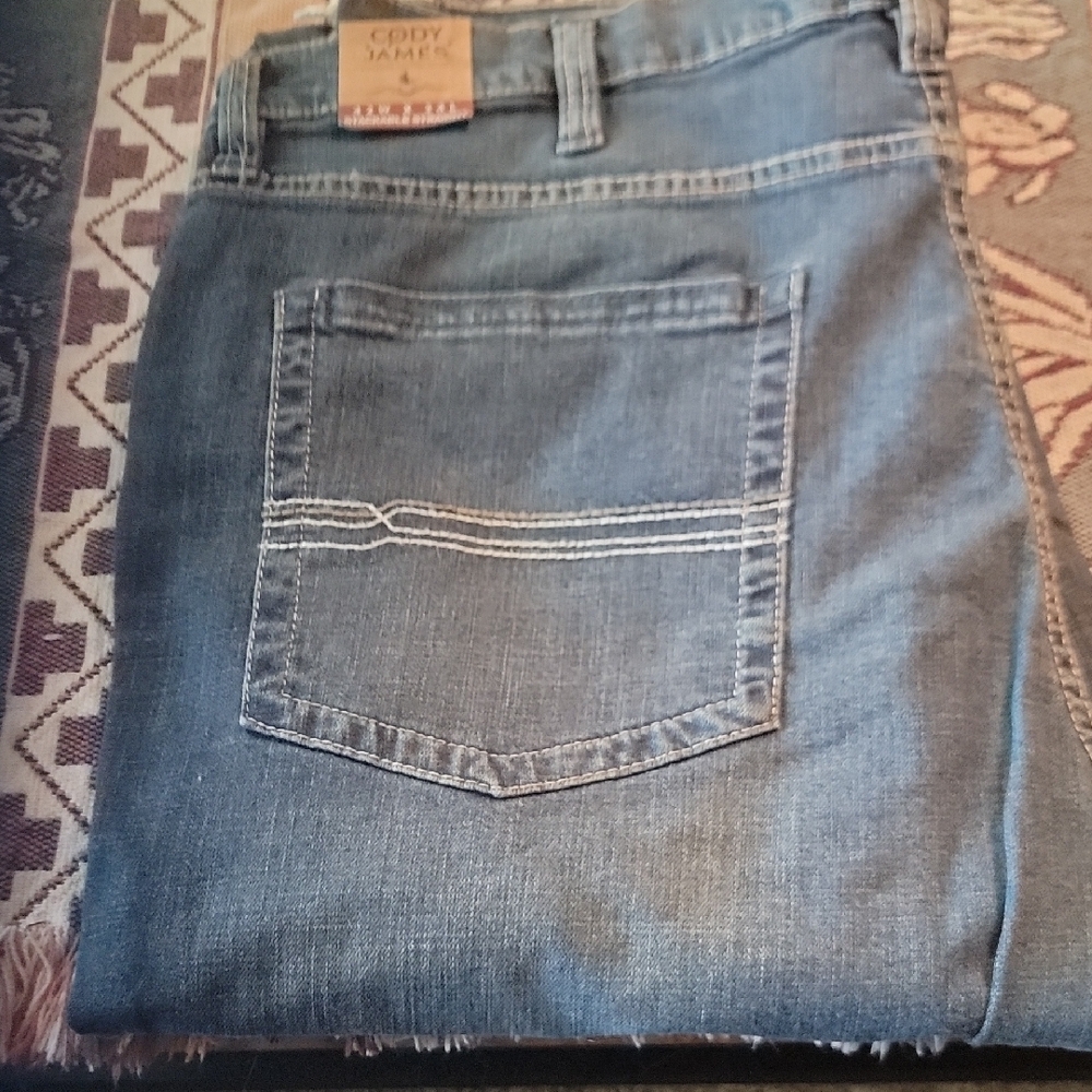 Blue Straight Jeans Stackable Style - image 2